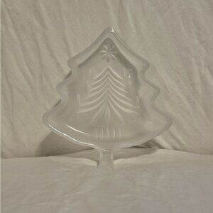Mikasa Christmas Tree Crystal dish